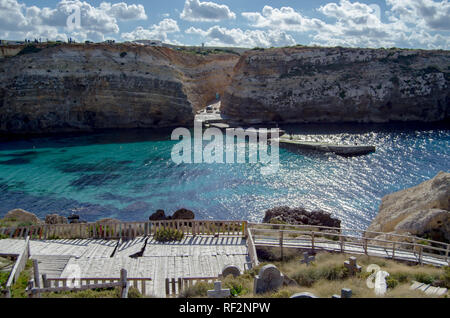 Mellieha, Malta, 30. Dezember 2018 - Friedhof in Popeye Village Anchor Bay Stockfoto