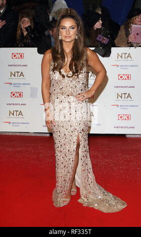 London, Großbritannien. 22 Jan, 2019. Sam Faiers auf dem roten Teppich während des National Television Awards in der O2, Halbinsel Square in London gesehen. Credit: Keith Mayhew/SOPA Images/ZUMA Draht/Alamy leben Nachrichten Stockfoto