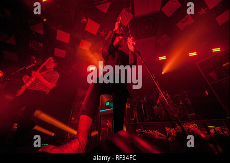 Glasgow, Schottland, Großbritannien. 23. Januar, 2019. Enter Shikari, in Konzert im Barrowlands Ballsaal. Credit: Stuart Westwood/Alamy leben Nachrichten Stockfoto