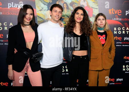 Barcelona, Spanien. 23. Januar, 2019. Alfred Garcia und Micky in Boca Norte Premiere bei Verdi Kinos in Barcelona Quelle: Joma/Alamy leben Nachrichten Stockfoto