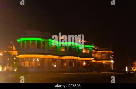 Harbi, Harbi, China. 24 Jan, 2019. Harbin, China - Nacht Landschaft Wolga Manor in Harbin, Provinz Heilongjiang. Credit: SIPA Asien/ZUMA Draht/Alamy leben Nachrichten Stockfoto