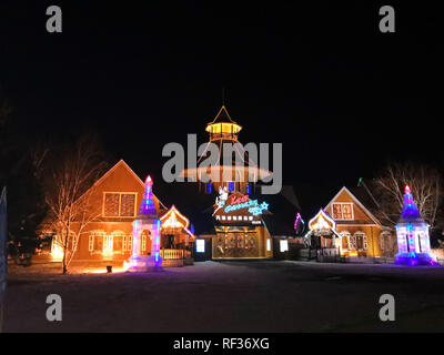 Harbi, Harbi, China. 24 Jan, 2019. Harbin, China - Nacht Landschaft Wolga Manor in Harbin, Provinz Heilongjiang. Credit: SIPA Asien/ZUMA Draht/Alamy leben Nachrichten Stockfoto