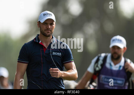 Dubai, VAE. 24. Jan 2019. Martin Kaymer von Deutschland in Runde 1 Während der Omega Dubai Desert Classic 2019 im Emirates Golf Club, Dubai, UAE am 24. Januar 2019. Foto von Grant Winter. Credit: UK Sport Pics Ltd/Alamy leben Nachrichten Stockfoto