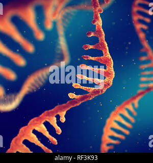 Einzelstrang Ribonukleinsäure, RNA-Forschung und Behandlung Stockfoto