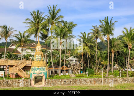 Bangkok, Thailand - 24. August 2018: Tempelanlagen in Thailand. Buddhistische Tempel in Bangkok. Stockfoto