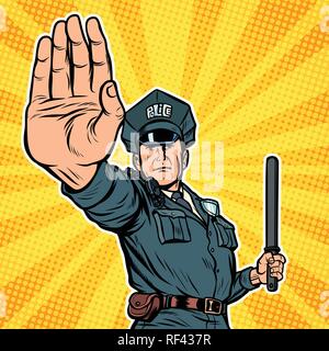 Polizisten stoppen Geste Stock Vektor