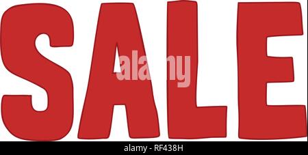 Verkauf Inschrift text Stock Vektor