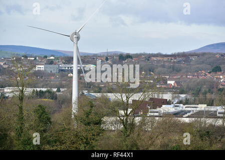 Ford Motorenwerk, Waterton Bridgend Industrial Estate, in Bridgend, Südwales. Eine Fertigung von Ford Europa. 25/01/2019 Stockfoto