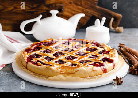 Amerikanischer Kirschkuchen Stockfoto