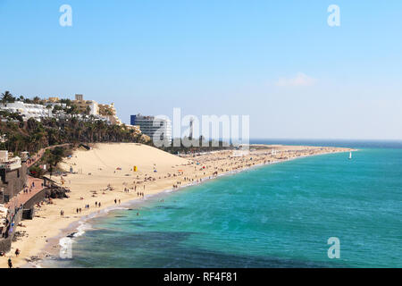 Schönen Strand von Morro Jable, Fuerteventura, Kanarische Inseln, Spanien Stockfoto