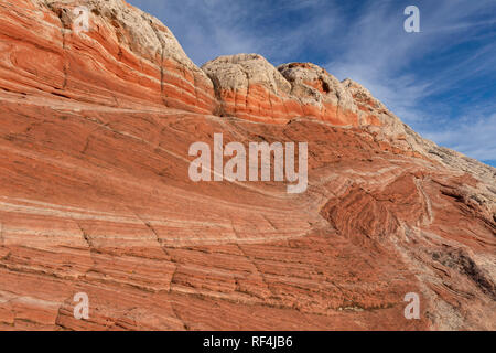 Muster der gestreifte Felsen, White Pocket, Vermilion Cliffs National Monument, Arizona Stockfoto