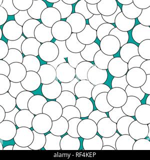 Große und kleine Kreise auf weißem Hintergrund. Cute abstrakte nahtlose Muster. Geometrien Muster für Stoff. Background, Vector EPS 10. Stock Vektor