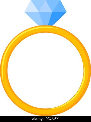 Bunte cartoon Diamond Ring Stock Vektor