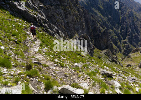 Die Arangieskop Trail in der Nähe von Robertson, Western Cape ist eine robuste 2-Tages Trail, Wanderer führt durch den Langebergen in Südafrika Stockfoto