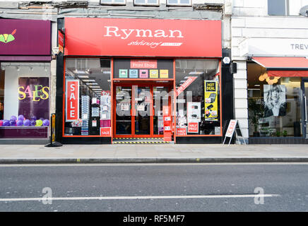 Ryman shop vorne, Richmond, Surrey, London, UK Stockfoto