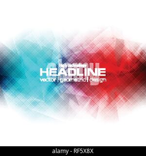 Rot und Türkis glänzend polygonalen Abstract vector Hintergrund Stock Vektor