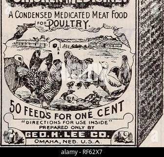 . Theo. Koss samen Katalog: Garten und Bauernhof Samen, Geflügel, etc.. Baumschulen Wisconsin Milwaukee Kataloge; Gräser, Samen Kataloge; Gemüse; Blumen Samen Samen Kataloge Kataloge; landwirtschaftliche Arbeitsgeräte Kataloge. Lee's Läuse Killer. Die Verwendung dieser Vorbereitung hat so uni-verpal, und die Ergebnisse sind so zufrieden stellend, dass die meisten Geflügel Erbauer nicht wissen würden, wie Haus, ohne es zu halten. IL ist nicht mehr necessaiy eintauchen oder Staub Geflügel die Läuse zu töten. Ein kann von Lees Läuse Killer, und ein paar Minuten Arbeit seiner Anwendung in den Quartieren, sind alle Kosten und Arbeit jetzt Abreissen Stockfoto