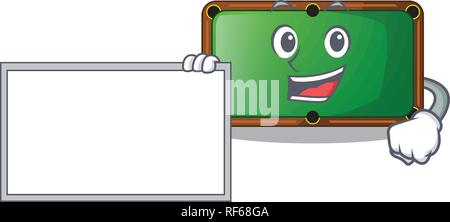 Mit board Billard in Form von Cartoon Stock Vektor