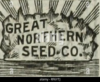 . [Katalog der] die Great Northern Seed Co., 1902. Baumschulen Illinois Kataloge; Blumen; Gemüse Samen Samen Kataloge Kataloge. THUNBERGIA (Black Eyed Susan) - Sehr elegant, schlank, schnell wachsende Kletterpflanze für Kabel Spalieren und auch nützlich für Vasen im Garten oder Haus. Die Rotoren sind reines Weiß, Gelb und Orange. Sie fahren fort, den ganzen Sommer über blühen. Gemischt. PKt. 3c. Sparsamkeit - Dies ist eine herrliche Pflanze, die kompakte Büschel von schmalen grünen Laub, das Wertvollste für Kanten. Tbe Blumen sind der klare, hell rosa, in Clustern auf hohen Stielen getragen. Blüht das ganze Summe Stockfoto