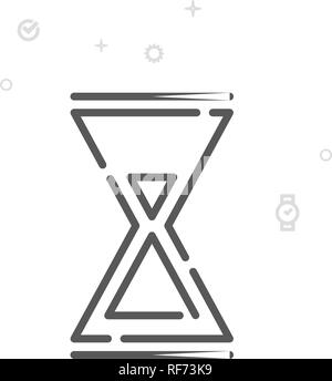 Sanduhr Vektor Symbol Leitung. Sanduhr Symbol, Piktogramm, Sign. Licht abstrakten geometrischen Hintergrund. Editierbare Schlaganfall. Einstellung der Strichstärke. Design mit P Stock Vektor