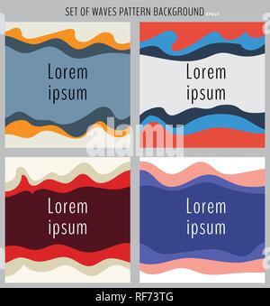 Satz von Green Wave Design element Hintergrund. Template Banner, Web, Website, Broschüre, Flyer, Karte, etc. Vector Illustration Stock Vektor