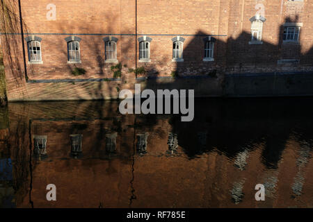 Heruntergekommenen Stadtteil Mühlen in Tewkesbury in Gloucestershire, Süd-West-England Stockfoto