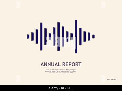 Musik wave Player Logo. Bunte Equalizer element Stock Vektor