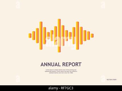 Musik wave Player Logo. Bunte Equalizer element Stock Vektor