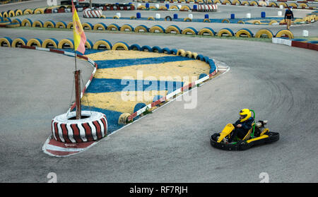 Kinder kart racing oder Go-Kart Motorsport Racing Stockfoto