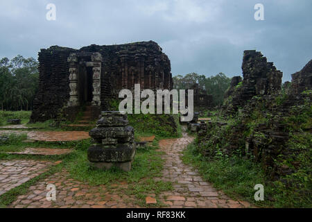 Hindu Tempel Ruinen, wie mein Sohn bekannt, in der Nähe von Hoi An, Vietnam. Stockfoto