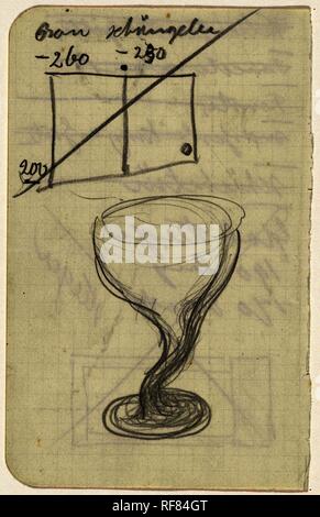 Design für einen Kelch. Verfasser der Stellungnahme: Mathieu Lauweriks. Datierung: 1874 - 1932. Maße: H 128 mm x B 81 mm. Museum: Rijksmuseum, Amsterdam. Stockfoto