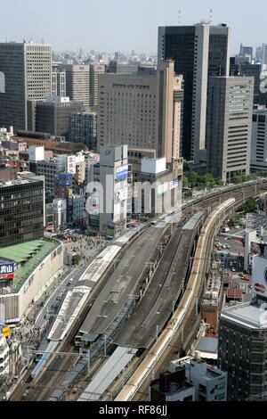 Bahnhof Shimbashi, JR-Line, Tokyo Metro, Tokio, Japan, Asien Stockfoto