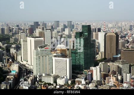 Blick von der Roppongi Hills Mori Tower, Tokyo, Japan, Asien Stockfoto