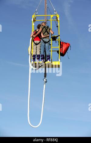 Bungee vom Pier, Scheveningen, Den Haag, Niederlande, Europa Stockfoto