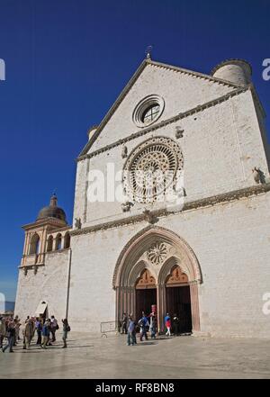 Die Basilika von San Francesco d'Assisi, Assisi, Umbrien, Italien Stockfoto