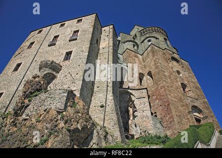 Sacra di San Michele an der Valle di Susa, Piemont, Italien Stockfoto