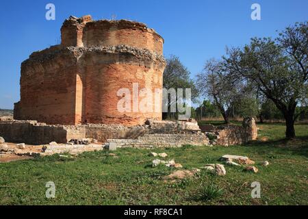 Römische Ruinen von Milreu in der Nähe von Estoi, Algarve, Portugal Stockfoto