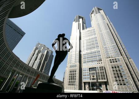 Rathaus Gebäude der Tokyo Metropolitan Government oder "Tocho, Geschäftsviertel, Shinjuku, Tokyo, Japan Stockfoto