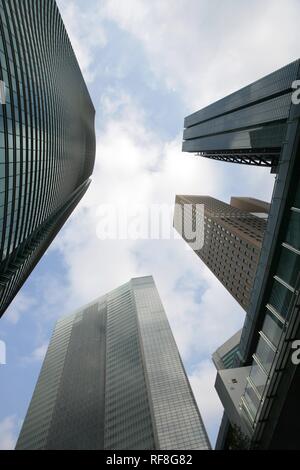 Shiodome Bahnhof, Stadtzentrum, Shimbashi Bezirk, Tokio, Japan, Asien Stockfoto