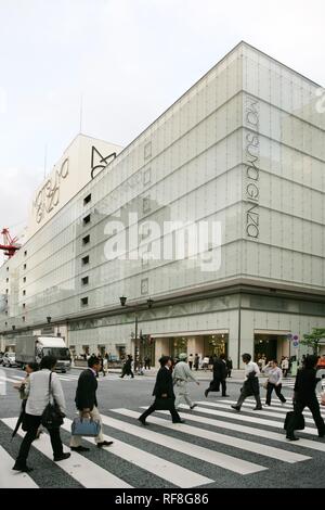 Luxus Shopping- und Entertainmentviertel, Matsuya Kaufhaus auf Chuo-dori Straße, Ginza, Tokyo, Japan, Asien Stockfoto