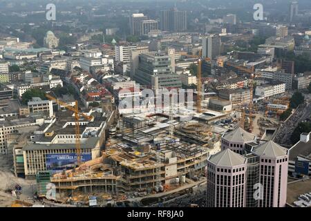 Bau eines großen Einkaufszentrum "Limbecker Platz Essen" von Karstadt, Deutsche Immobilien AG, Essen Stockfoto
