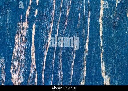 Blau Holz Zaun durch Zeit Textur Hintergrund verschlechtert. Stockfoto