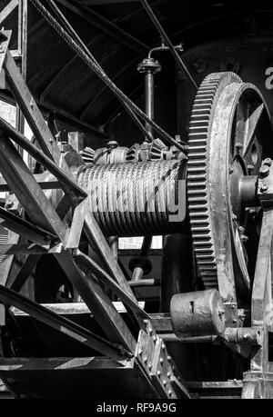 Historische Dampf Kran bei Gloucester Docks Stockfoto