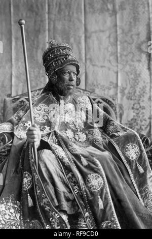 Kaiser Menelik II., Äthiopien, Afrika 1935 Stockfoto