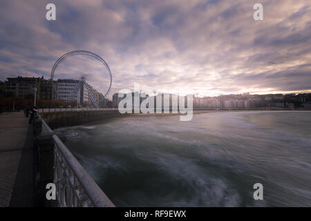 Herrliche Aussicht von Donostia-San Sebastian, Baskenland. Stockfoto