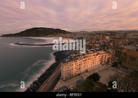 Herrliche Aussicht von Donostia-San Sebastian, Baskenland. Stockfoto