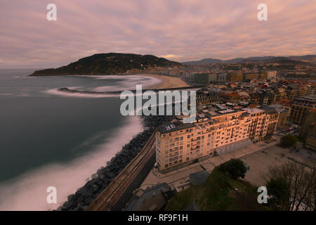 Herrliche Aussicht von Donostia-San Sebastian, Baskenland. Stockfoto