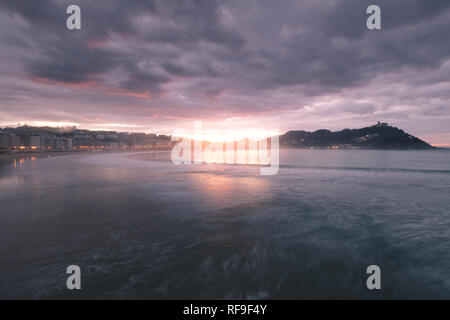 Herrliche Aussicht von Donostia-San Sebastian, Baskenland. Stockfoto