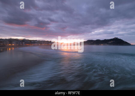 Herrliche Aussicht von Donostia-San Sebastian, Baskenland. Stockfoto