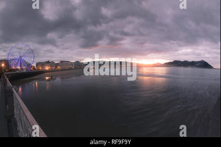 Herrliche Aussicht von Donostia-San Sebastian, Baskenland. Stockfoto